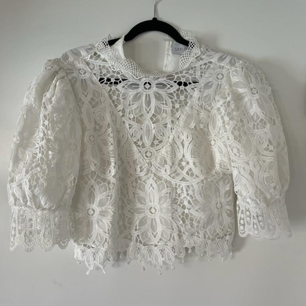 Saylor White lace top
